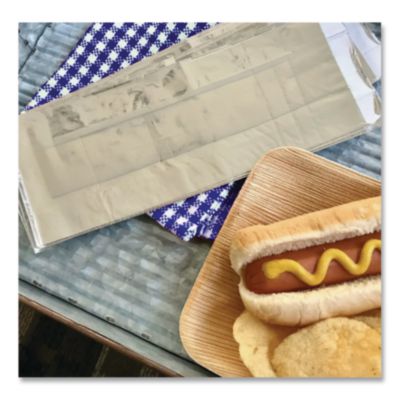 Foil Single-Serve Bags, Unlabeled Hot Dog, 3.5" x 1.5" x 8.5