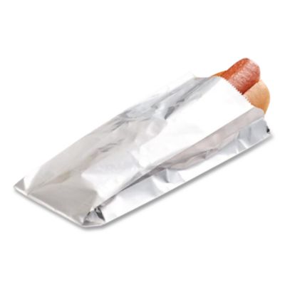 Foil Single-Serve Bags, Unlabeled Hot Dog, 3.5" x 1.5" x 8.5