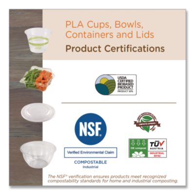 PLA Rectangular Deli Container Lids, 4.8 x 5.9 x 0.3, Clear,