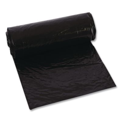 Low-Density Can Liners, 16 gal, 0.7 mil, 24" x 32", Black, F