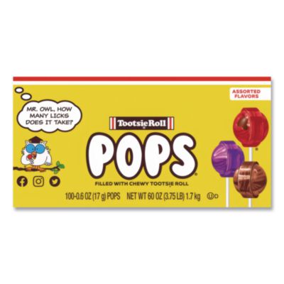Tootsie Pops, Assorted Original Flavors, 0.6 oz Lollipops, 1