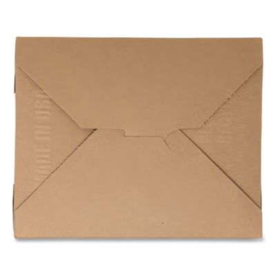 ChampPak Carryout Boxes, #4, 7.75 x 5.5 x 3.5, Brown, Paper,