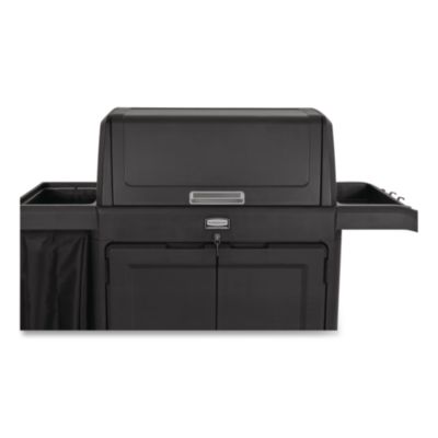 Locking Security Hood for Housekeeping Carts, Plastic, Black