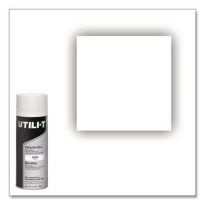 UTILI-T Spray Paint, White, 10 oz Aerosol Can, 6/Carton