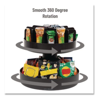 Supreme Lazy Suzan Condiment/Snack Organizer, 2 Compartments