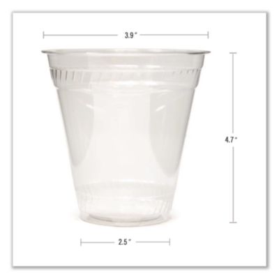 Greenware Cold Drink Cups, 16 oz, Sugarcane, Clear, 50/Sleev
