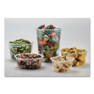 PolyPro Microwavable Deli Container Lids, Clear, Plastic, 50