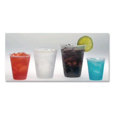 RK Ribbed Cold Drink Cups, 7 oz, Plastic, Clear, 100/Bag, 25