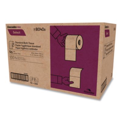 Select Standard Bath Tissue, Septic Safe, 2-Ply, White, 4 x