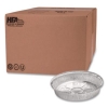 Round Aluminum Container, 37 oz, 8" Diameter, Silver, 500/Ca