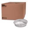 Round Aluminum Container, 48 oz, 9" Diameter x 1.66" h, Silv