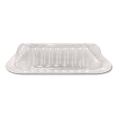 Plastic Dome Lids, Fits 1 lb Oblong Pan, Clear, 1,000/Carton