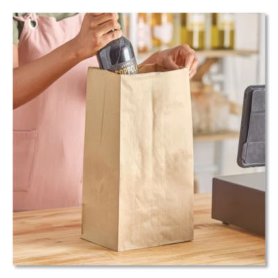 Grocery Paper Bags, 25# Size, Heavy-Duty, 50# Basis Weight,