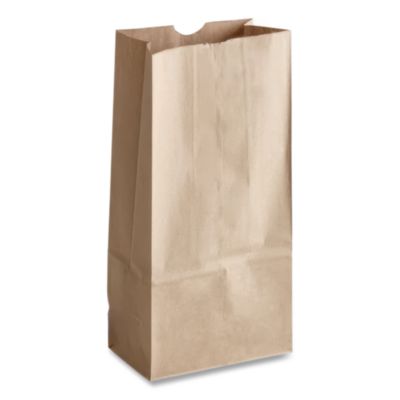 Grocery Paper Bags, 20# Size, 40# Basis Weight, 8.25" x 5.25