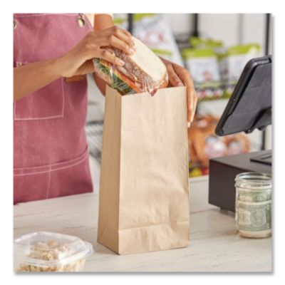 Grocery Paper Bags, 4# Size, Extra-Heavy-Duty, 50# Basis Wei