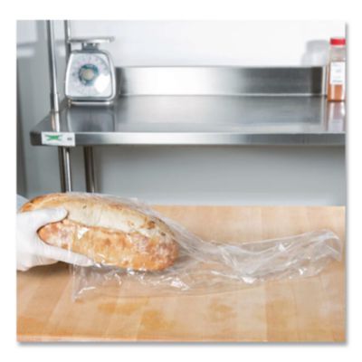 Food Bags for X-Large Bread Loaves, 8" x 3" x 20", Clear, 1,