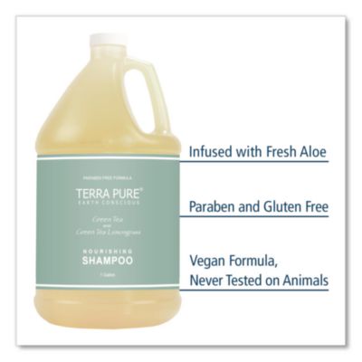 Terra Pure Shampoo Gallon, Green Tea Lemongrass Scent, 1 gal