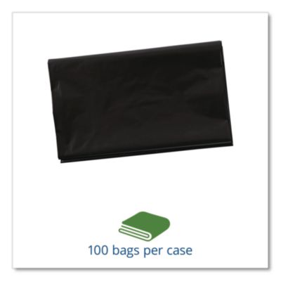 Total Recycled Content Plastic Trash Bags, 56 gal, 1.5 mil,