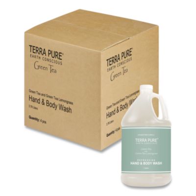 Terra Pure Body Wash Gallon, Green Tea Lemongrass, 1 gal Bot