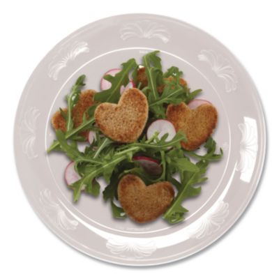 Designerware Plates, Plastic, 6" dia, Clear, 10/Pack, 18 Pac