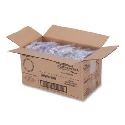 Designerware Plates, Plastic, 6" dia, Clear, 10/Pack, 18 Pac