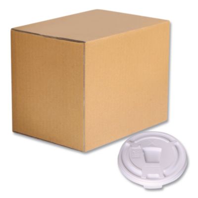 Plastic Lids for Foam Cups and Bowls, Drink-Thru, Fits 10 oz
