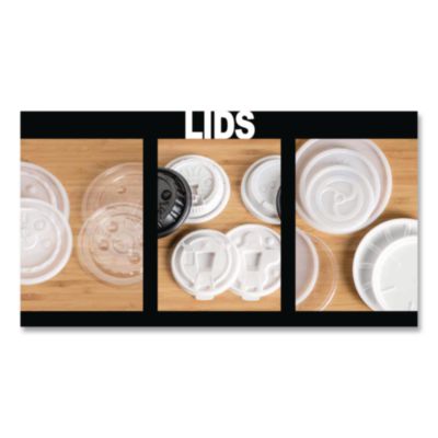 Plastic Lids for Foam Cups and Bowls, Slotted, Fits 32 oz to