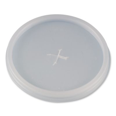 Plastic Lids for Foam Cups and Bowls, Slotted, Fits 8 oz to