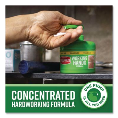 Working Hands Hand Cream, 10 oz Pump Bottle, Unscented