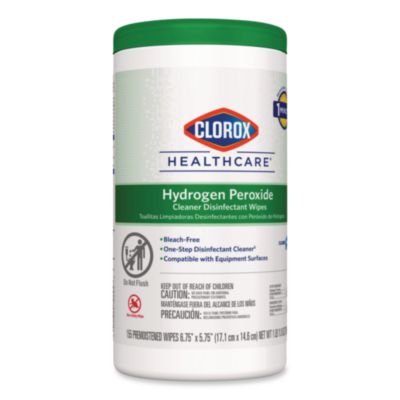 Hydrogen Peroxide Cleaner Disinfectant Wipes, 5.75 x 6.75, U