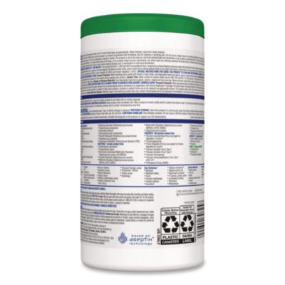 Hydrogen Peroxide Cleaner Disinfectant Wipes, 5.75 x 6.75, U