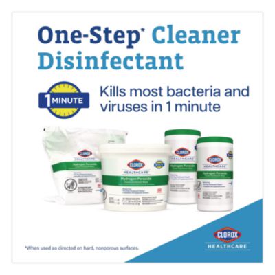 Hydrogen Peroxide Cleaner Disinfectant Wipes, 5.75 x 6.75, U