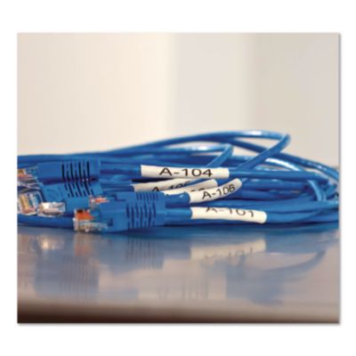 Rhino Permanent Vinyl Industrial Label Tape, 0.37" X 18 Ft,
