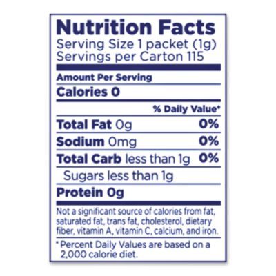 Zero Calorie Sweetener, 0.04 oz Packet, 2,000/Carton