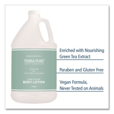 Terra Pure Lotion Gallon, 1 gal Bottle, Green Tea and Lemong