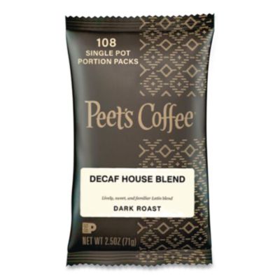 Coffee Portion Packs, Decaf House Blend, 2.5 oz Frack Pack,