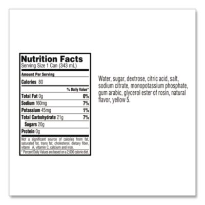 Thirst Quencher Can, Lemon-Lime, 11.6 oz Can, 24/Carton