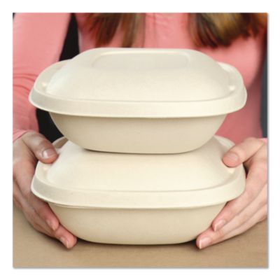 Fiber Bowls, 32 oz, 8.3 x 8.3 x 1.8, Natural, Paper, 400/Car
