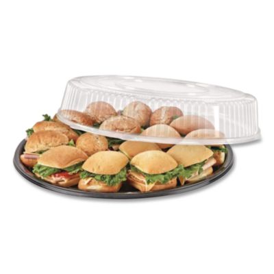 Caterline Casuals Thermoformed Platters, 18" Diameter, Black