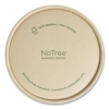 Paper Lids for Bowls, 4.6" Diameter, Brown, 500/Carton
