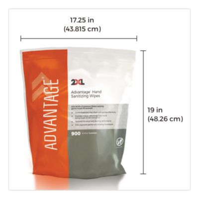 Gym Wipes Advantage, 1-Ply, 6 x 8, Unscented, White, 900/Rol