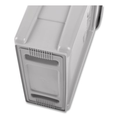 Slim Jim Under-Counter Container, 13 Gal, Polyethylene, Gray