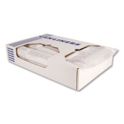 High-Density Waste Can Liners, 30 gal, 8 mic, 30" x 37", Nat