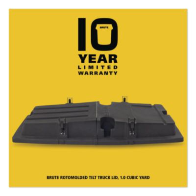 BRUTE Rotomolded Tilt Truck Lid, 35.01 x 70.7 x 9.5, Black