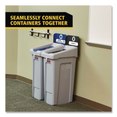 Slim Jim Recycling Station Kit, 1-Stream Mixed Recycling, 23