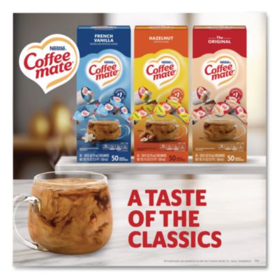 Liquid Coffee Creamer, Assorted Flavors, 0.38 oz Mini Cups,
