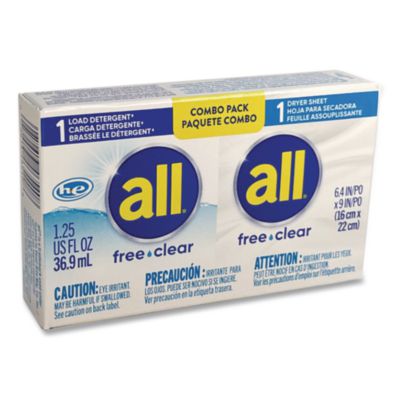 Free Clear HE Liquid Laundry Detergent/Dryer Sheet Dual Vend