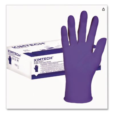PURPLE NITRILE Exam Gloves, Powder-Free, Large, 6 mil Thick,