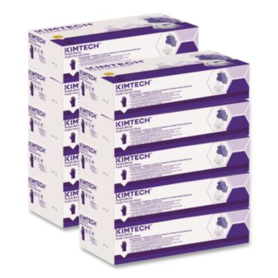 PURPLE NITRILE Exam Gloves, Powder-Free, Large, 6 mil Thick,