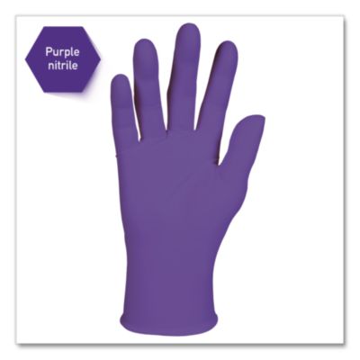 PURPLE NITRILE Exam Gloves, Powder-Free, Large, 6 mil Thick,